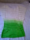 Tricot Branco com Verde TAM. U